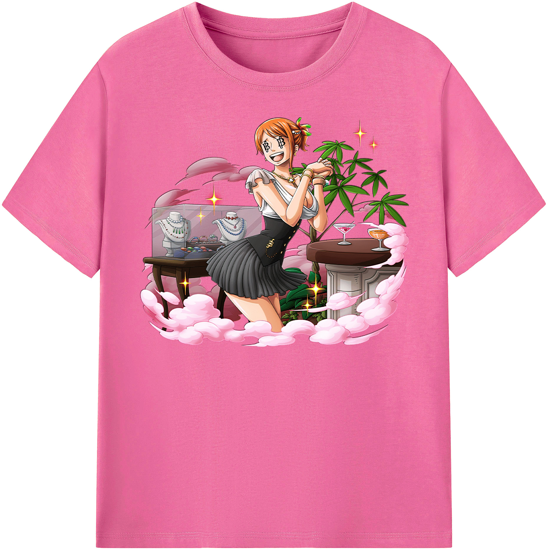 （画像用） ワンピース ナミ ONE PIECE Nami レディースカジュアルプリントTシャツ（綿100％）